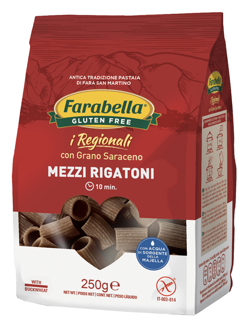 FARABELLA MEZZI RIGATONI AL GRANO SARACENO 250 G - Fontenova srl