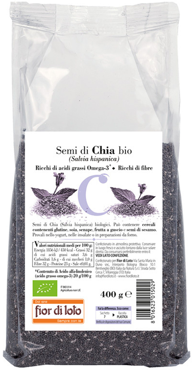 SEMI DI CHIA BIO 400 G - Fontenova srl