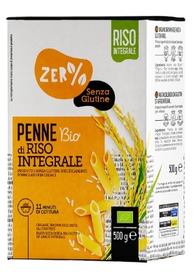 ZERO% GLUTINE PENNE DI RISO INTEGRALE SENZA GLUTINE BIO 500 G - Fontenova srl