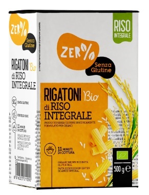 ZERO% GLUTINE RIGATONI DI RISO INTEGRALE SENZA GLUTINE BIO 500 G - Fontenova srl