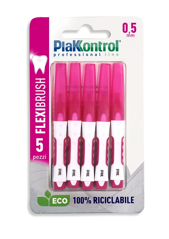 PLAKKONTROL SCOVOLINO INTERDENTALE FLEXI BRUSH05 BLISTER 5 PEZZI - Fontenova srl