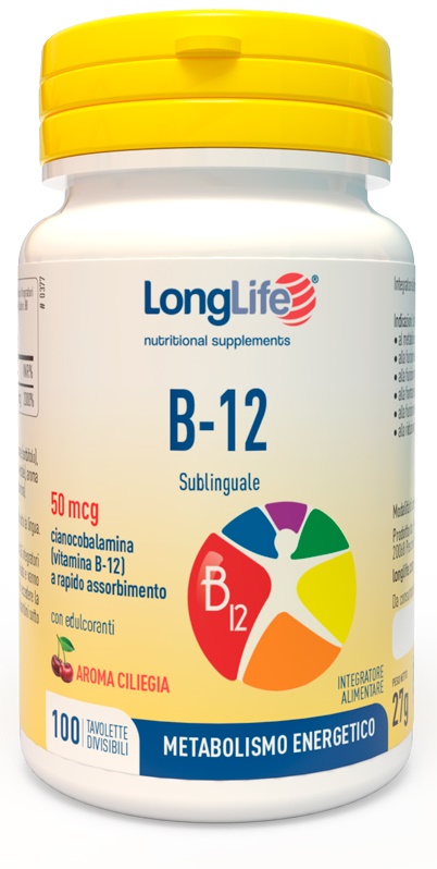LONGLIFE B12 50MCG SUBLINGUALE 100 TAVOLETTE - Fontenova srl