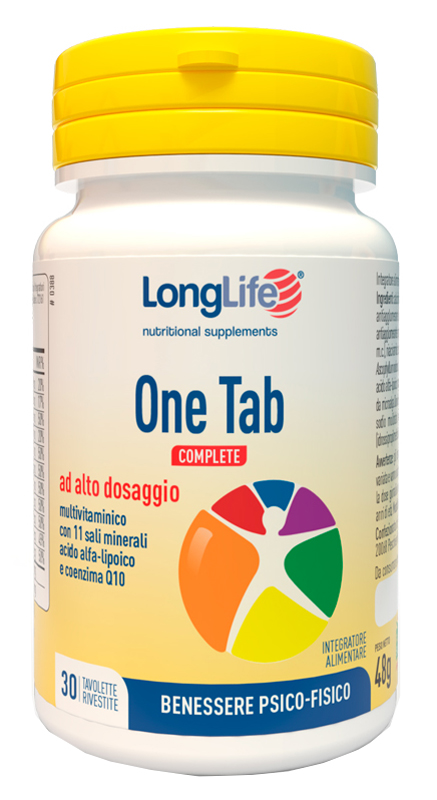 LONGLIFE ONE TAB COMPLETE 30 TAVOLETTE RIVESTITE - Fontenova srl