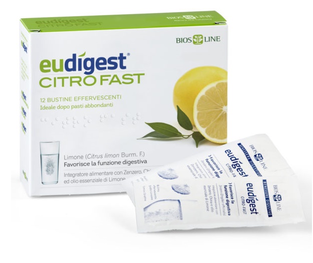 BIOSLINE EUDIGEST CITRO FAST 12 BUSTINE EFFERVESCENTI - Fontenova srl