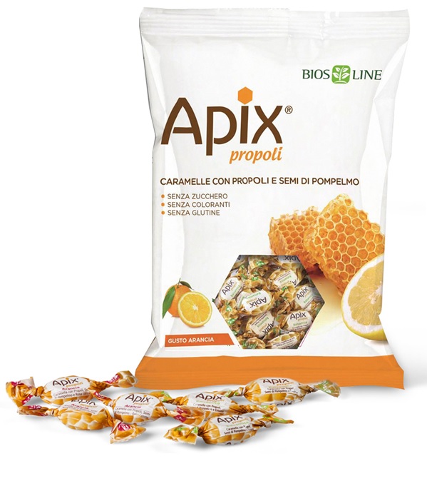APIX PROPOLI CARAMELLA ARANCIA 50 G BIOSLINE - Fontenova srl