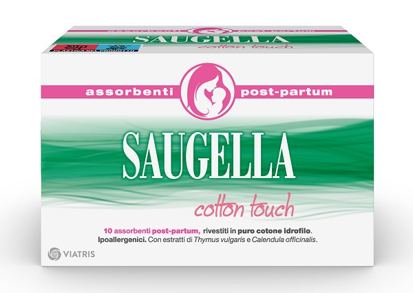 SAUGELLA COTTON TOUCH ASSORBENTI POSTPARTUM 10 PEZZI - Fontenova srl