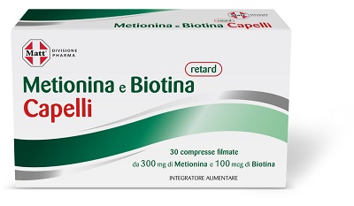 MATT DIVISIONE PHARMA METIONINA E BIOTINA RETARD CAPELLI 30 COMPRESSE - Fontenova srl