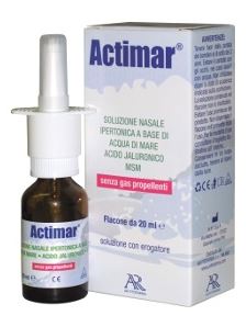 ACTIMAR SOLUZIONE NASALE SPRAY SALINA 3% CON ACIDO IALURONICO + MSM 20 ML CON EROGATORE - Fontenova srl
