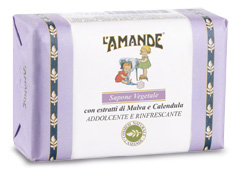 L'AMANDE MARSEILLE SAPONE VEGETALE MALVA/CALENDULA 200 G - Fontenova srl