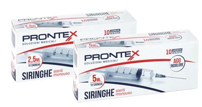 SIRINGA PRONTEX 2,5 ML AGO IND 10 PEZZI - Fontenova srl