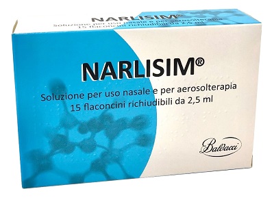 NARLISIM SOLUZIONE PER USO NASALE E AEROSOLTERAPIA 15 FLACONCINI RICHIUDIBILI DA 2,5 ML L'UNO - Fontenova srl