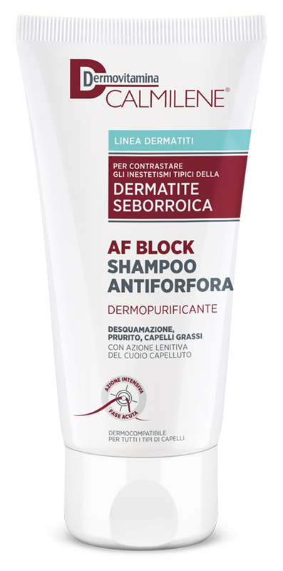 DERMOVITAMINA CALMILENE AF BLOCK SHAMPOO ANTIFORFORA DERMOPURIFICANTE DERMATITE SEBORROICA 200 ML - Fontenova srl