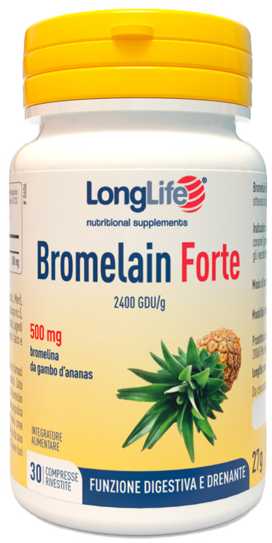 LONGLIFE BROMELAIN FORTE 30 COMPRESSE - Fontenova srl