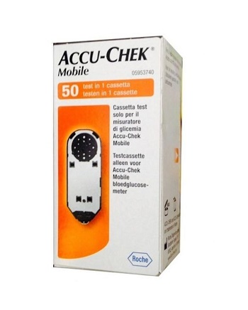 STRISCE MISURAZIONE GLICEMIA ACCU-CHEK MOBILE 50 TEST MIC 2 - Fontenova srl