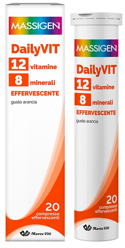 MASSIGEN DAILYVIT 12 VITAMINE 8 MINERALI EFFERVESCENTE 20 COMPRESSE - Fontenova srl