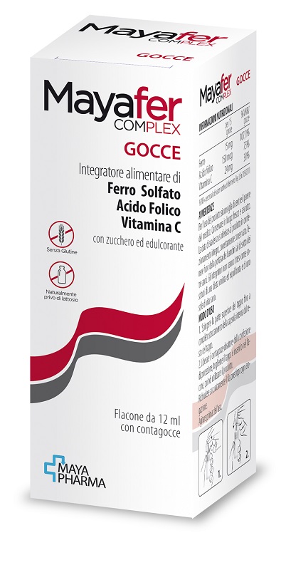 MAYAFER COMPLEX GOCCE 12 ML SENZA GLUTINE NATURALMENTE PRIVO DI LATTOSIO - Fontenova srl