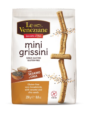 LE VENEZIANE MINI GRISSINI SESAMO E CHIA 250 G - Fontenova srl