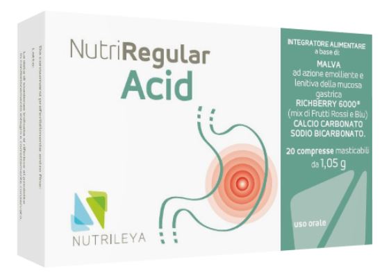 NUTRIREGULAR ACID 20 COMPRESSE MASTICABILI - Fontenova srl