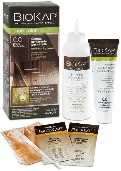 BIOKAP NUTRICOLOR 0,0 NEW CREMA SCHIARENTE TINTA TUBO + FLACONE - Fontenova srl