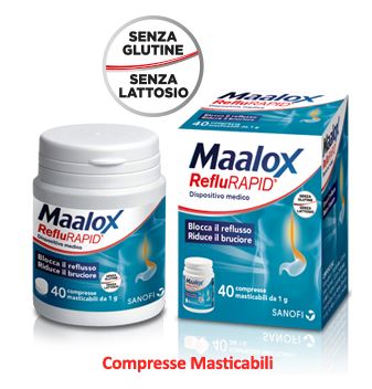 MAALOX REFLURAPID 40 COMPRESSE MASTICABILI - Fontenova srl