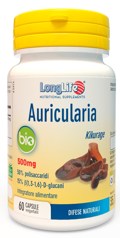 LONGLIFE AURICULARIA BIO 60 CAPSULE - Fontenova srl