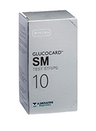 TEST STRIPS PER MISURAZIONE GLICEMIA GLUCOCARD SM 10 PEZZI - Fontenova srl