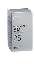 TEST STRIPS PER MISURAZIONE GLICEMIA GLUCOCARD SM 25 PEZZI - Fontenova srl