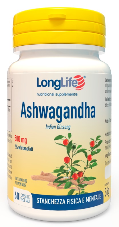 LONGLIFE ASHWAGANDHA 60 CAPSULE 500 MG - Fontenova srl