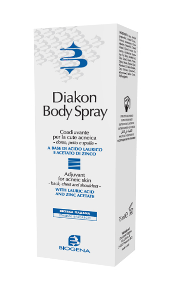 DIAKON BODY SPRAY COADIUVANTE CUTE ACNEICA DORSO PETTO E SPALLE 75 ML - Fontenova srl