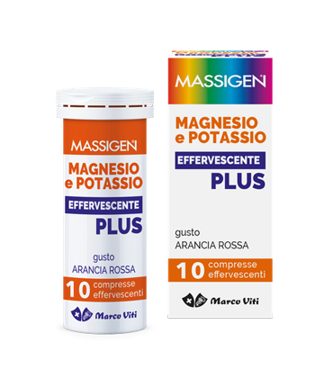 MASSIGEN MAGNESIO E POTASSIO EFFERVESCENTE PLUS 10 COMPRESSE - Fontenova srl