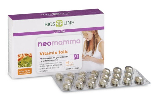 BIOSLINE NEOMAMMA VITAMIX FOLIC 40 COMPRESSE NEW - Fontenova srl
