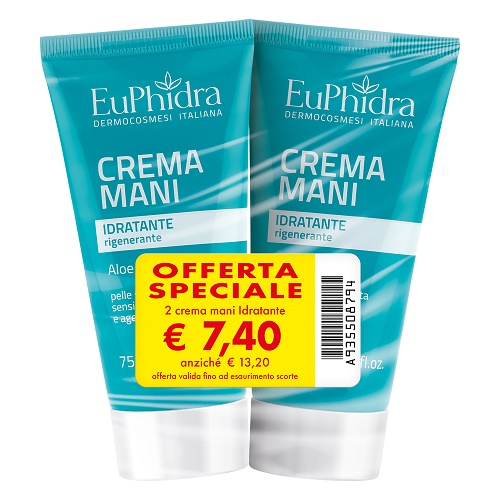 EUPHIDRA ABBINATA CREMA MANI IDRATANTE TERMOFORMATI 2 PEZZI - Fontenova srl
