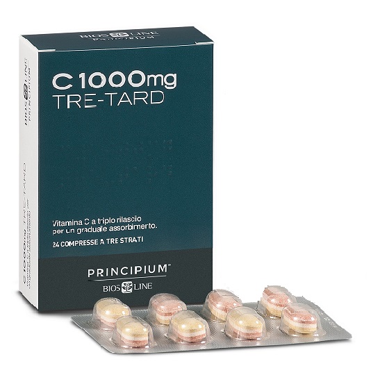 PRINCIPIUM C 1000 MG TRE-TARD 24 COMPRESSE A TRE STRATI - Fontenova srl