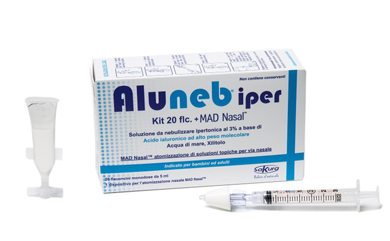 ALUNEB KIT SOLUZIONE IPERTONICA 3% 20 FLACONCINI + MAD NASAL ATOMIZZATORE - Fontenova srl