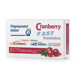 FITOPREPARATORI ITALIANI CRANBERRY FAST RESOLUTION 7 COMPRESSE + 7 COMPRESSE - Fontenova srl