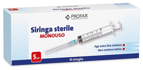 SIRINGA MONOUSO 5 ML PROFAR - Fontenova srl