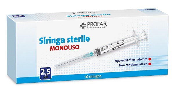 SIRINGA MONOUSO 2,5ML PROFAR - Fontenova srl