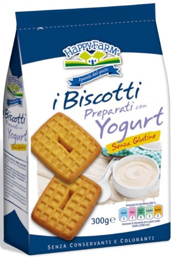 HAPPY FARM BISCOTTI YOGURT SENZA ZUCCHERO 300 G - Fontenova srl