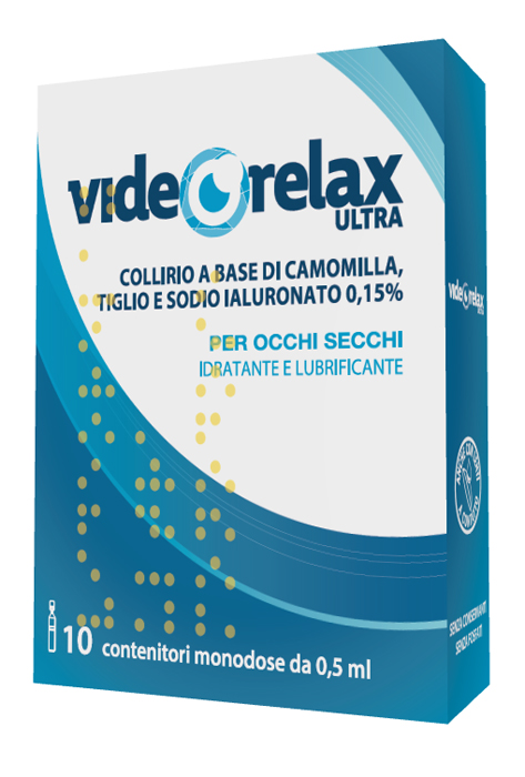 COLLIRIO IDRATANTE E LUBRIFICANTE VIDEORELAX ULTRA MONODOSE 0,5 ML 10 PEZZI - Fontenova srl