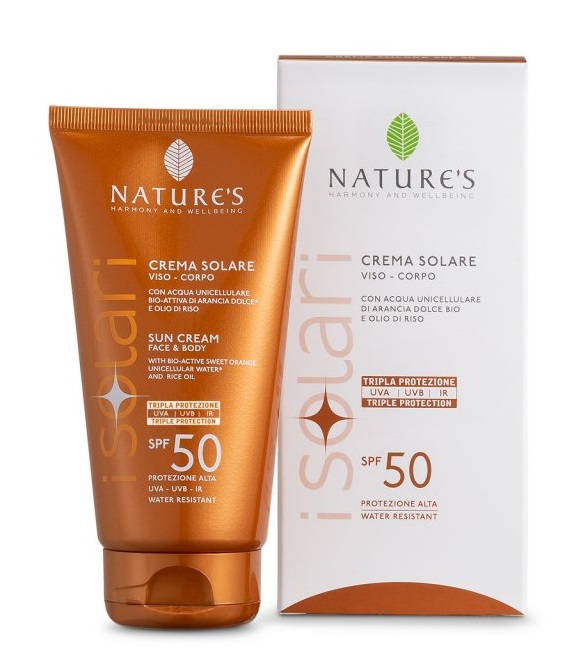 NATURE'S I SOLARI CREMA SOLARE VISO E CORPO SPF 50 IR SUN 150 ML - Fontenova srl
