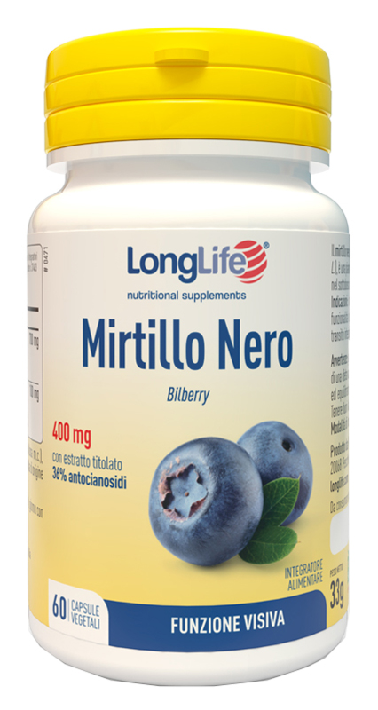 LONGLIFE MIRTILLO NERO 60 CAPSULE VEGETALI - Fontenova srl