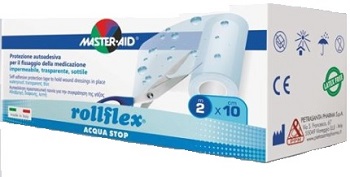 CEROTTO IMPERMEABILE PER FISSAGGIO MEDICAZIONI MASTER-AID ROLLFLEX A-STOP M 10X10 CM - Fontenova srl