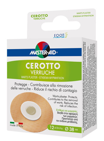 CEROTTO VERRUCHE MASTER-AID FOOTCARE 38 MM 12 PEZZI E3 - Fontenova srl