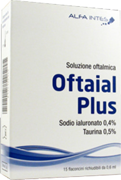 SOLUZIONE OFTALMICA OFTAIAL PLUS ACIDO IALURONICO 0,4% E TAURINA 15 FLACONCINI RICHIUDIBILI DA 0,6 ML - Fontenova srl