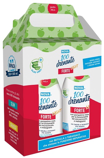 NOVA100 DRENANTE FORTE LIGHT CON ALOE 300+300 ML - Fontenova srl
