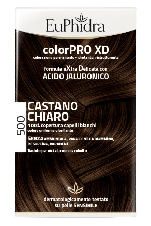 EUPHIDRA COLORPRO XD 500 CAST CHIARO GEL COLORANTE CAPELLI IN FLACONE + ATTIVANTE + BALSAMO + GUANTI - Fontenova srl