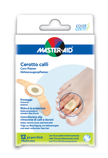 CEROTTO CALLIFUGO MASTER-AID FOOTCARE 71X22 MM 12 PEZZI B2 - Fontenova srl