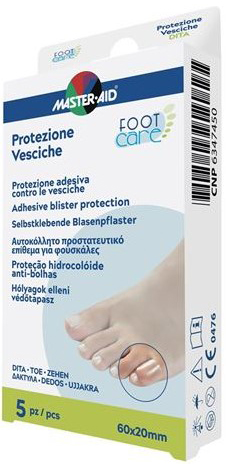 IDROCOLLOIDE MASTER-AID FOOTCARE VESCICHE DITA 60X20 MM 5 PEZZI A2 - Fontenova srl