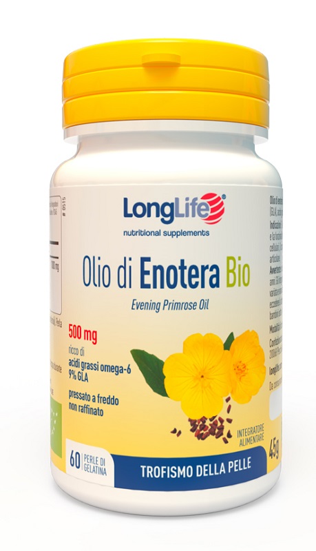 LONGLIFE OLIO ENOTERA BIO 500 MG 60 PERLE IN GELATINA - Fontenova srl
