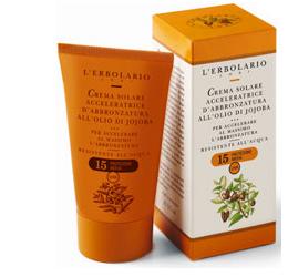 CREMA ACCELERATRICE D'ABBRONZATURA OLIO DI JOJOBA SPF15 125 ML - Fontenova srl